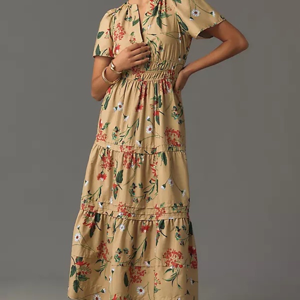 Anthropologie Somerset Dress in Tan
